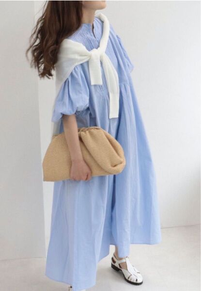 ◇fredy emue 5分袖ボリュームワンピース