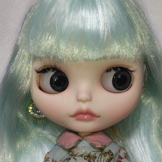 カスタムアイシードール 作家様 ミントブルー ハンドパーツ付き