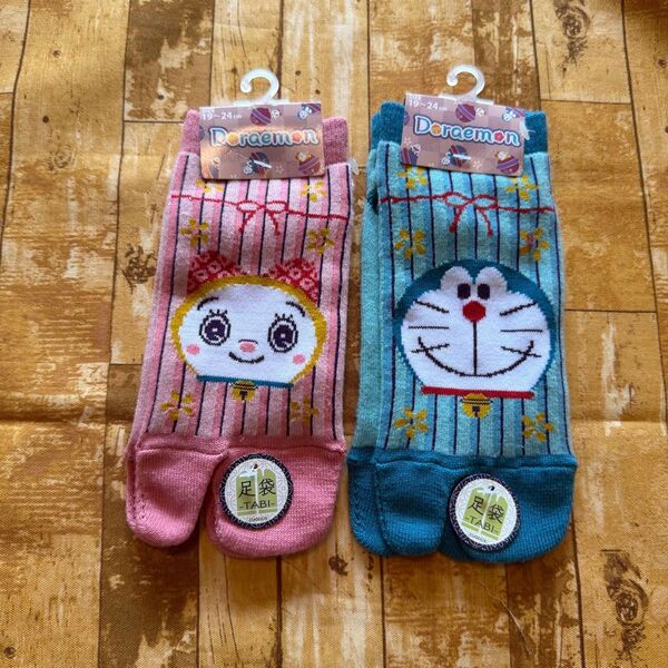 靴下 足袋 ドラえもん&ドラミちゃん 2足セット