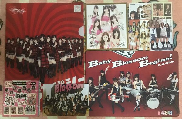 AKB48 クリアファイル&下敷き&生写真&カード&シール&色紙