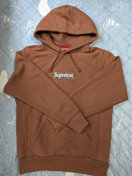 SUPREME シュプリーム Bandana Box Logo バンダナ ボックスロゴ スウェット パーカー Mサイズ ブラウン系