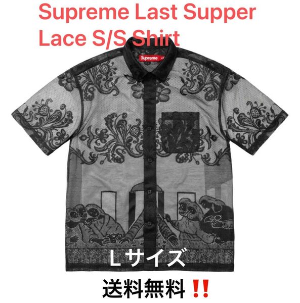 Supreme Last Supper Lace S/S Shirt Black Lサイズ