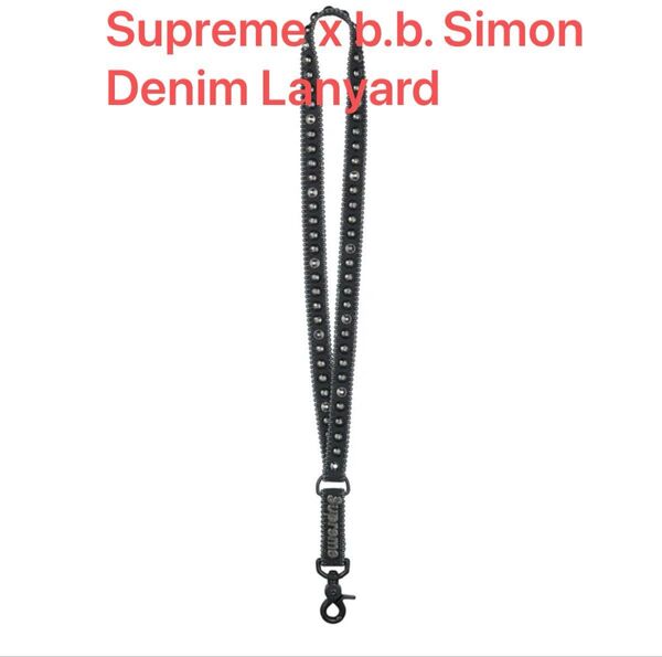 Supreme x b.b. Simon Denim Lanyard Black
