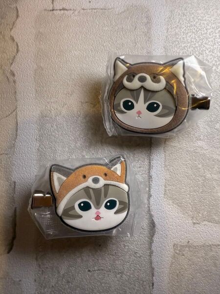 モフサンド mofusand フロッキーヘアクリップ キツネ レッサーパンダ