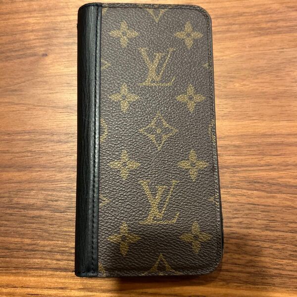 ルイヴィトン iPhoneケース モノグラム 手帳型 ブラウン