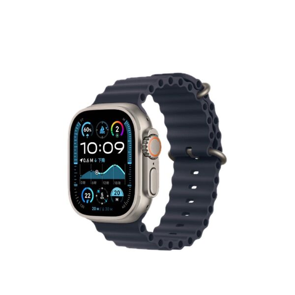 Apple Watch Ultra2 (GPS + Cellular)49mmナチュラルチタニウムケースとネイビーオーシャンバンド