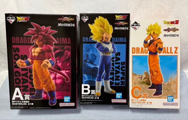 【一番くじ ドラゴンボール VSオムニバスCROSS】A賞 超サイヤ人4孫悟空、B賞 超サイヤ人3ベジータ、C賞 超サイヤ人孫悟空