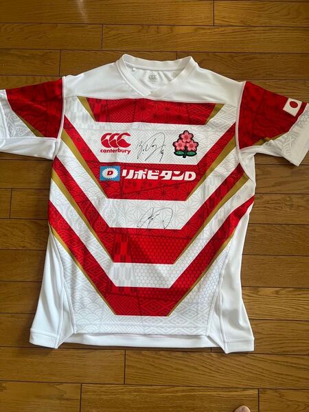 CANTERBURY カンタベリー ラグビー 日本代表 レプリカジャージ Lサイズ (美品) 流大選手、松島幸太郎選手サイン入り
