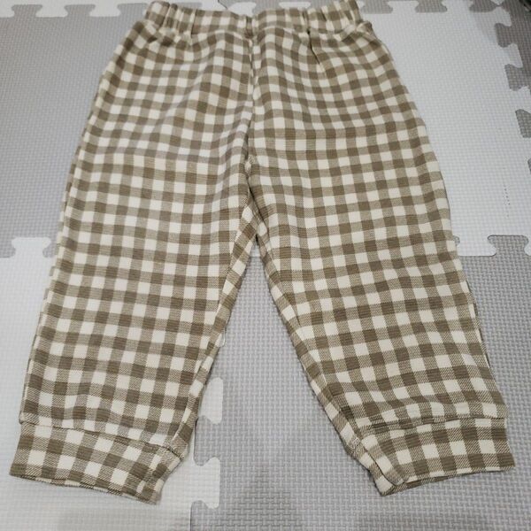 キッズ 120 ハーフパンツ 綿95% ペアマノン ベージュ 6分丈 春夏