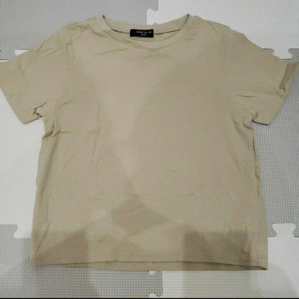 キッズ 120 Tシャツ 半袖 コムサイズム 綿100% ベージュ 無地 春夏
