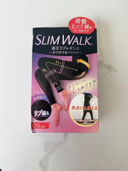 スリムウォーク 着圧リブレギンス S〜M