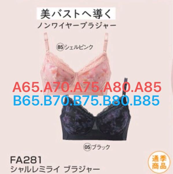 シャルレ*ミライ*ブラック,シェルピンクA65.A70.A75.A80.A85.B65.B70.B75.B80.B85