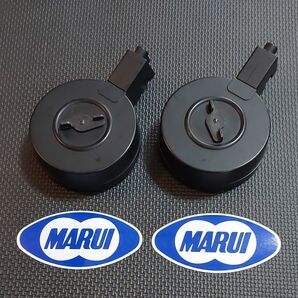 東京マルイ ドラムマガジン 電動ガン MP5用 400連 2個セット ※マルイオフィシャルステッカーおまけ2枚付