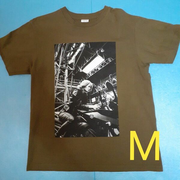 YAMAHAバイク(車種不明 ボルト?) フォトTシャツ カーキ M