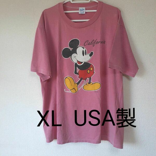 80s90sUSA製 ミッキーマウス ヴィンテージTシャツ XL Tシャツ