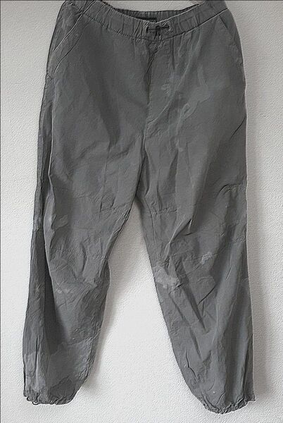 ZARA ザラ ダメージ柄 パラシュートパンツ グレー M