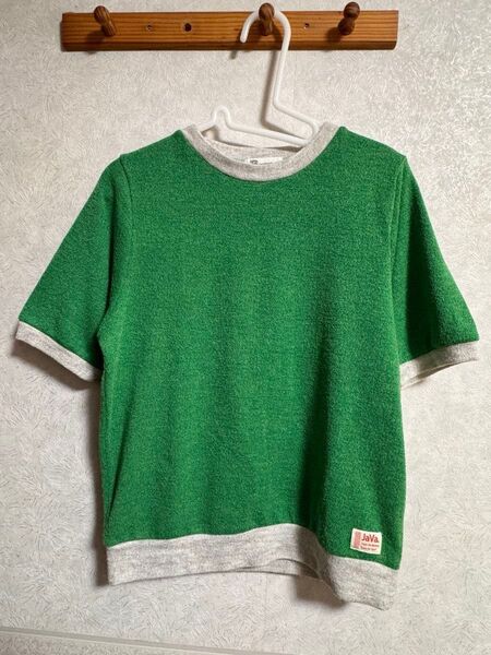 Tシャツ 《JaVaジャバ コラボ》夏のマストアイテム。レトロ配色リンガーTee y Mサイズ 半袖