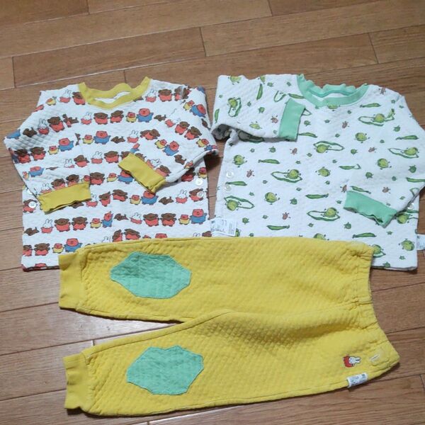 100cmユニクロ UNIQLO パジャマ ルームウェア 上下セット 長袖 ミッフィーMiffy
