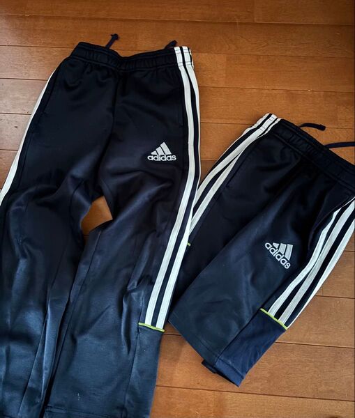 adidas ジャージ ズボン 2枚セット ネイビー 120cm