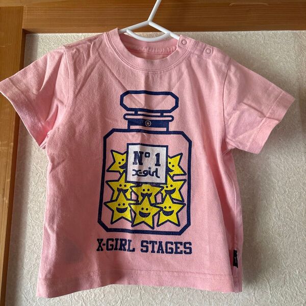 X-girl STAGES キッズ Tシャツ ピンク2T(90cm)