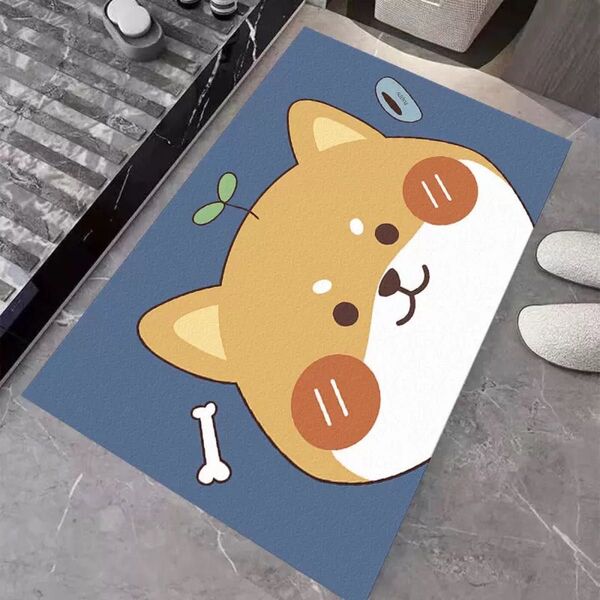 バスマット 吸水 お風呂マット トイレマット 高品質 40×60cm 秋田犬