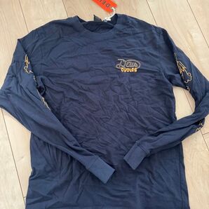 DEUS モーターサイクルズ 長袖Tシャツ ネイビー