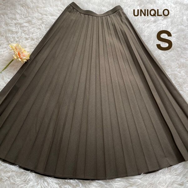 UNIQLO ユニクロ プリーツスカート カーキ 茶 Sサイズ