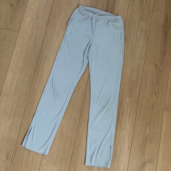 GU 140 ズボン ランダムリブフレアレギンスパンツ 子供服 キッズ 長ズボン