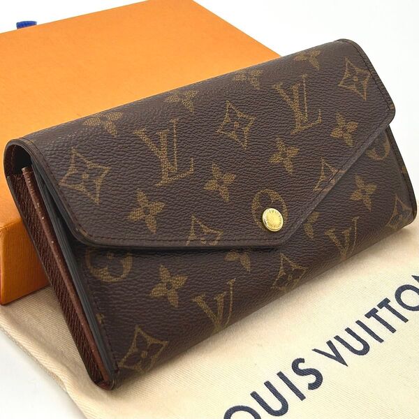 【新型】LOUIS VUITTON ルイヴィトン モノグラム ポルトフォイユ サラ 長財布 レディース ブラウン 札入れ 人気