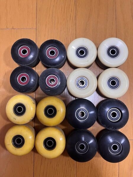 スケートボード ウィール 4セット ベアリング付きskateboard スケボー ボーンズレッズ スリーウェザー