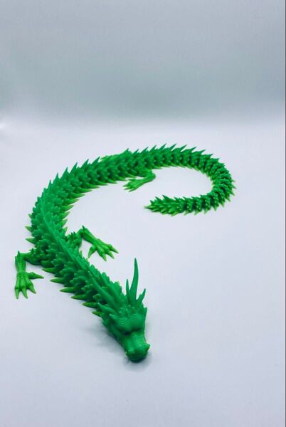 3Dプリンター製 ドラゴン フィギュア グリーン ハンドメイド