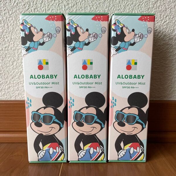 【新品3本セット】アロベビー UV&アウトドアミスト 80ml ★数量限定★ディズニーデザイン ALOBABY