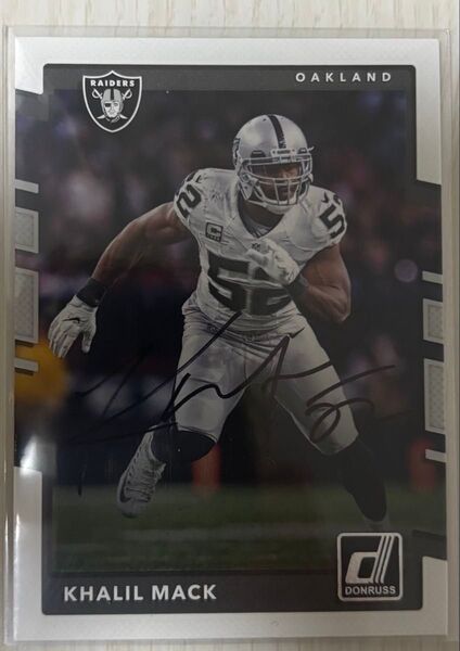 NFL Khalil Mack 直筆サインカード Oakland Raiders Donruss
