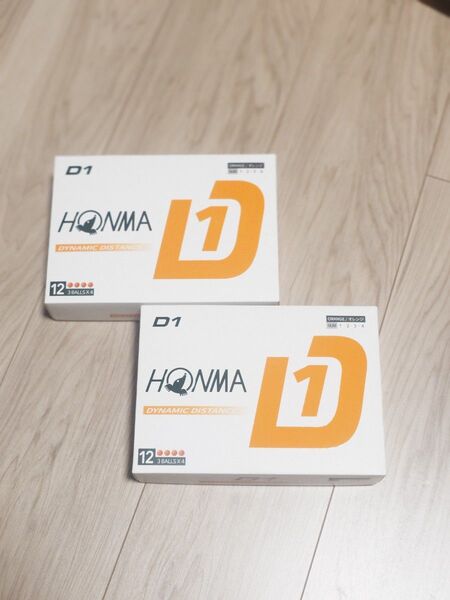 【2ダース】ホンマ ゴルフボール D1 オレンジ 新品未開封