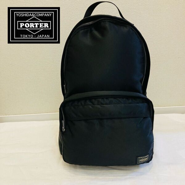 【極美品】 ポーター タンカー リュックサック 黒 デイパック バックパック PORTER 吉田カバン ブラック TANKER