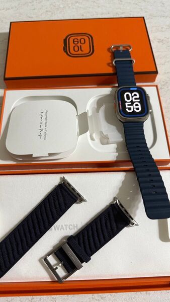 超美品★Apple Watch ultra2 エルメスモデル 新品エルメス純正バンドと純正ラバーバンド バッテリー100%