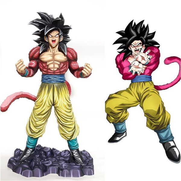 ドラゴンボール 二次元彩色 リペイント 孫悟空 スーパーサイヤ人4 リペイントフィギュア 一番くじ 孫悟空