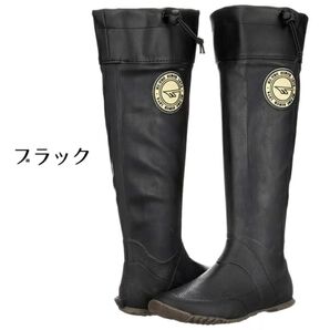 HI-TEC ハイテック カゲロウ レインブーツ ロング 長靴 Lサイズ 黒 ブラック バードウォッチング長靴 25.5 26