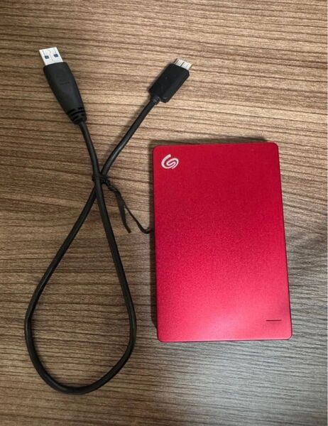 ポータブルHDD 2TB レッド SEAGATE 外付けHDD USB3