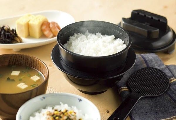 電子レンジ専用炊飯器 紀州備長炭配合 ちびくろちゃん 1合炊き CK-001