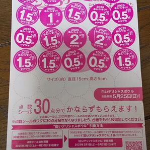 ヤマザキ 春のパンまつり 2025 応募シール 20点 白いデリシャスボウル 春のパン祭り