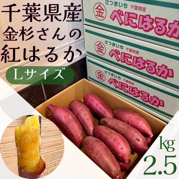 めちゃくちゃ甘い A等級品 千葉県かとり産 金杉さんの紅はるか Lサイズ 2.5kg さつまいも