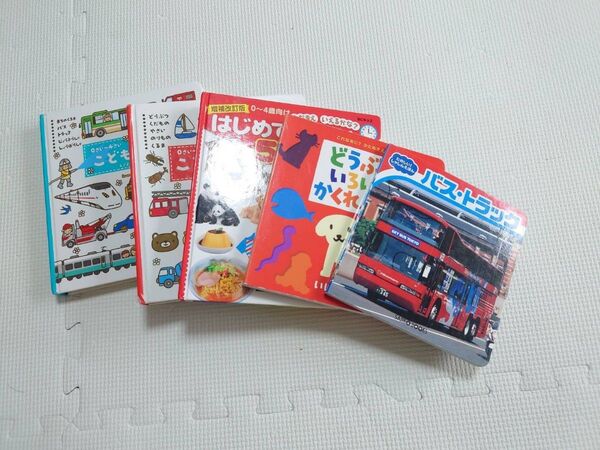 えほんセット(全5冊)はじめてのずかん、こどもずかん、どうぶついろいろかくれんぼ、たのしい!しゃしんえほん
