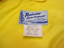 ビンテージ80's★Rainier Sportswear ナイロンリップストップパーカ黄 Size S★200513n4-m-jk-nyl マウンテンパーカー古着メンズジャケット_画像3