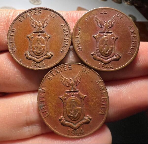 フィリピン USA アメリカ 1944年 銅貨 おまとめ コイン 古銭 美品 1