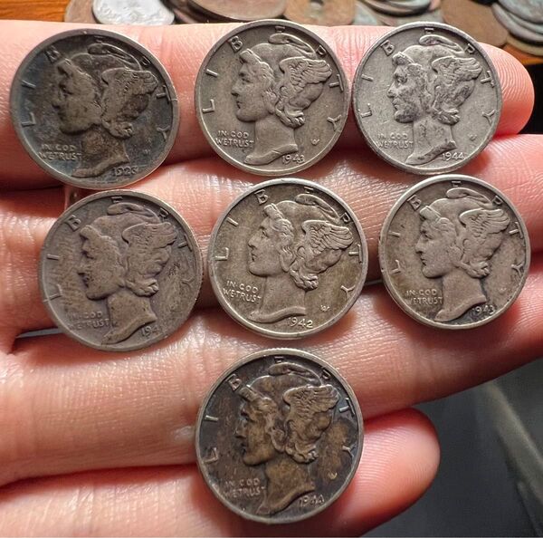アメリカ 1ダイム 10セント 銀貨 おまとめ コレクション リバティ 古銭 USA