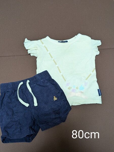 80cm Tシャツ ショートパンツ セット