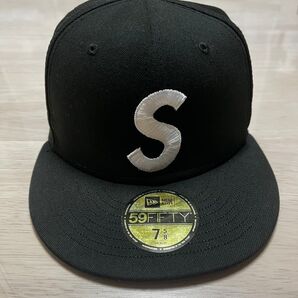 Supreme Sロゴ キャップ 黒 7 5/8