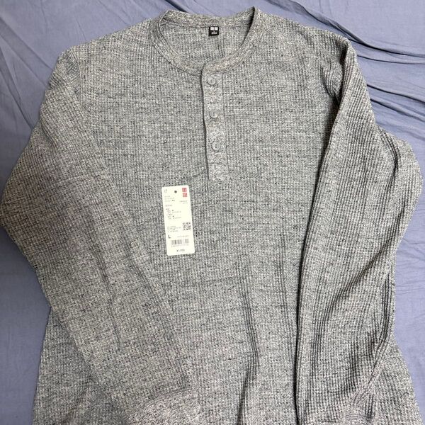 ユニクロ ワッフルヘンリーネックtシャツ