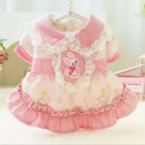 【新品】ペット服 ワンピース プリンセスドレス 秋冬 防寒 可愛いペットコート ふわっふわ裏起毛 厚手で暖かい 冬のお出かけ